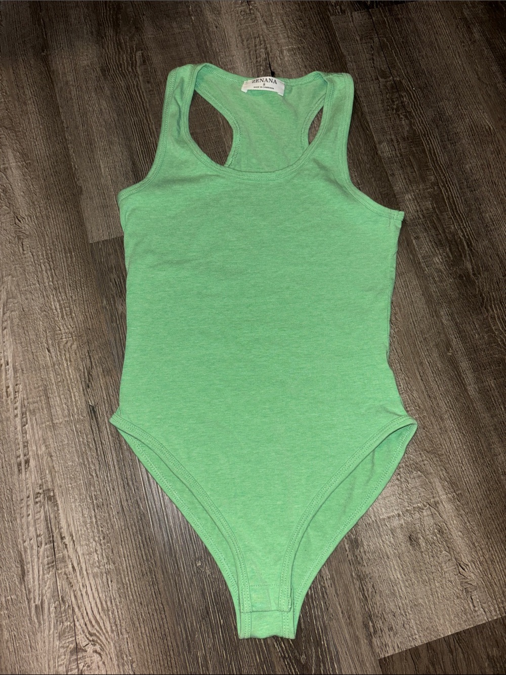 Zenana Womens Racerback Bodysuit small